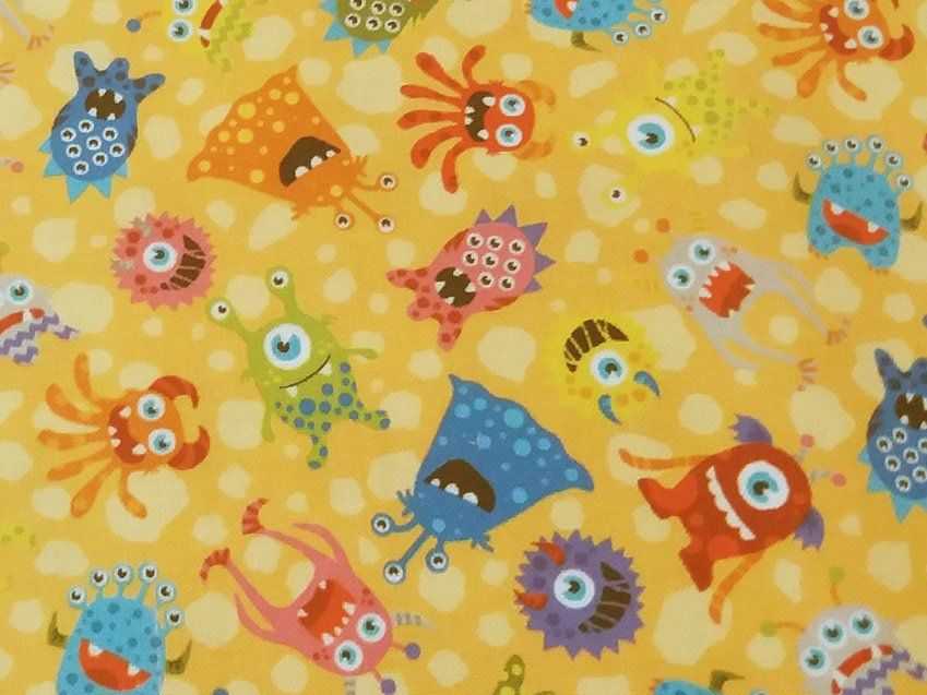 Infantil In028 Monstruos fondo amarillo