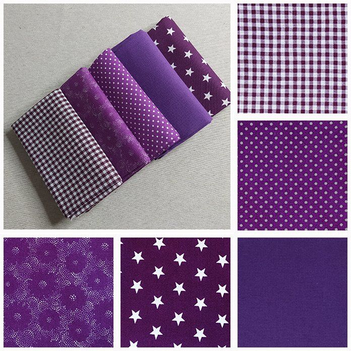 Pack009  Fat Quarters de color lila x5