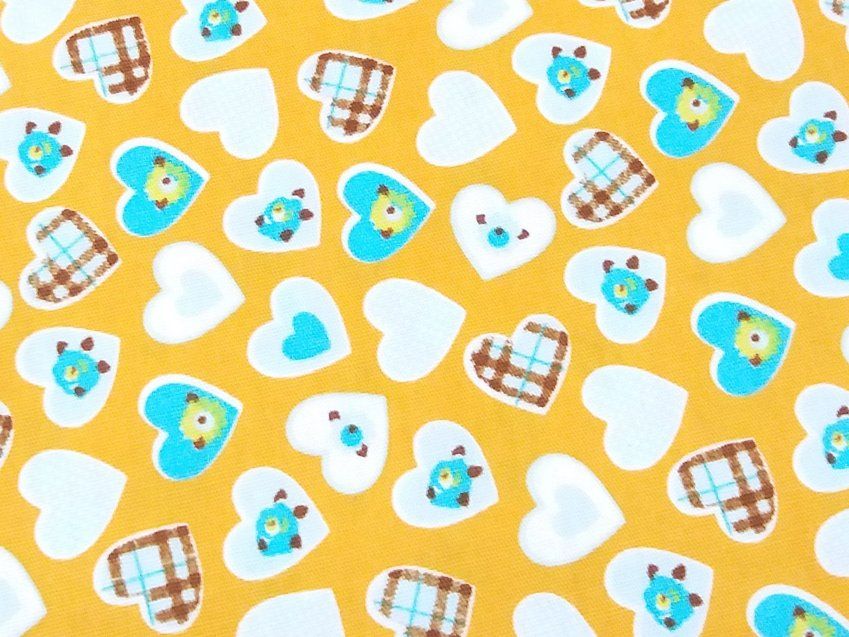fondo mostaza con corazones v008