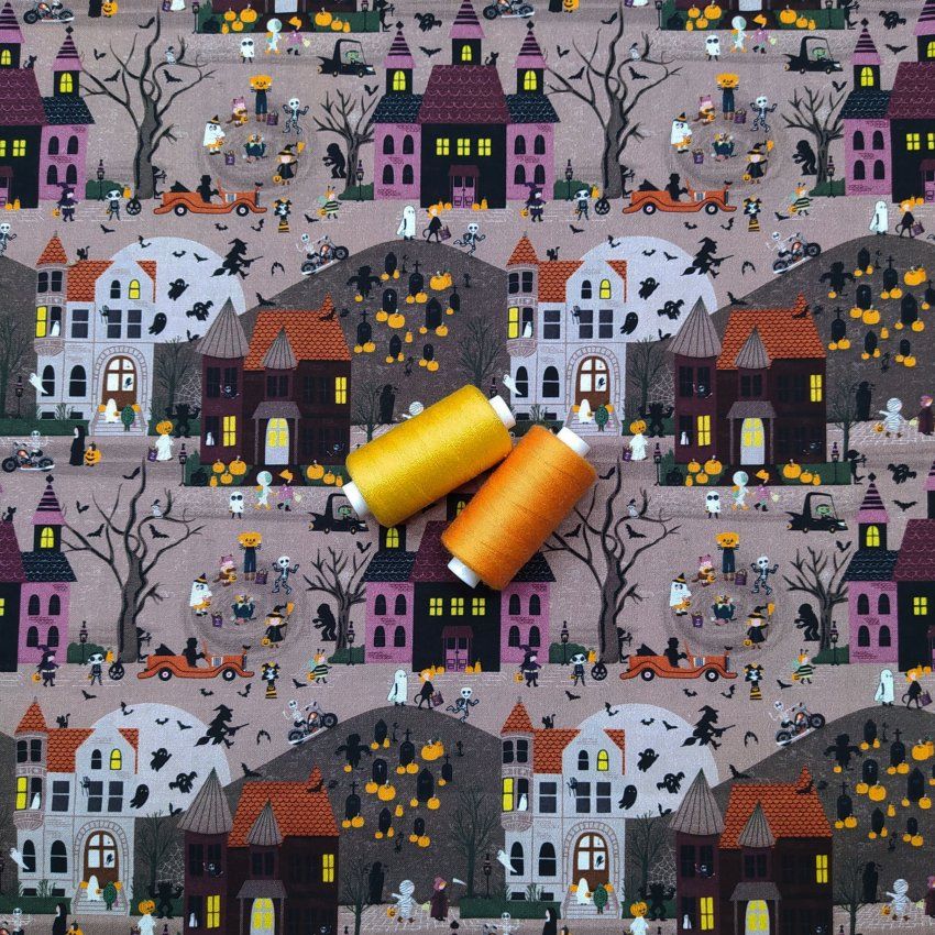 Varios V029 Halloween fondo de casas