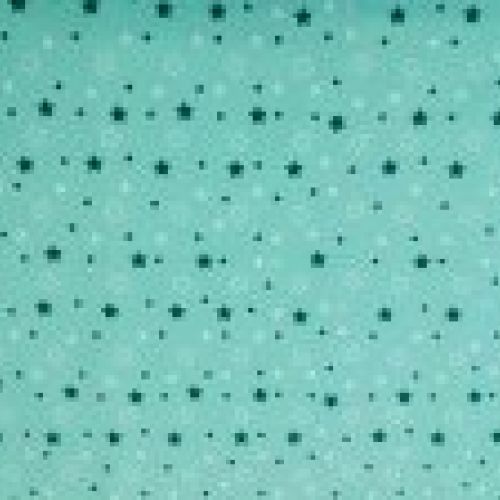 Punto estampado PES007 turquesa con estrellas