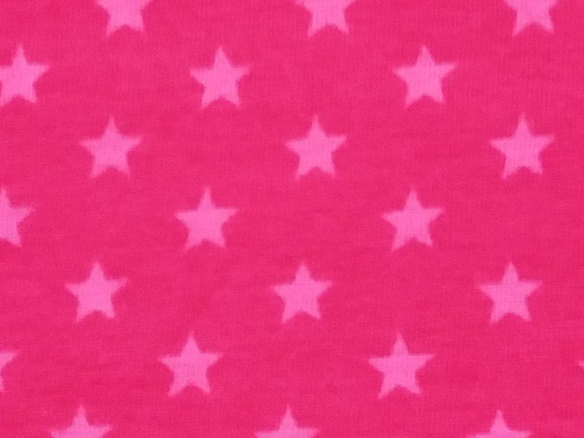 Punto estampado PES004 Fucsia con estrellas