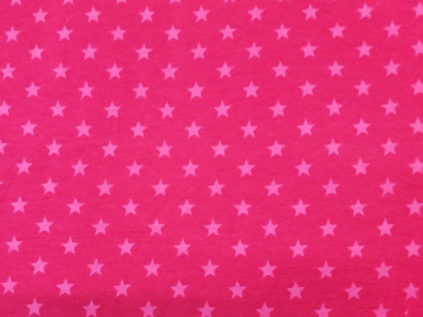 Punto estampado PES004 Fucsia con estrellas