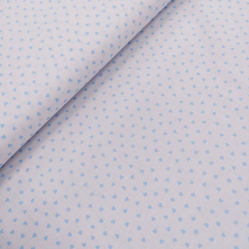 corazones azules sobre blanco v033a