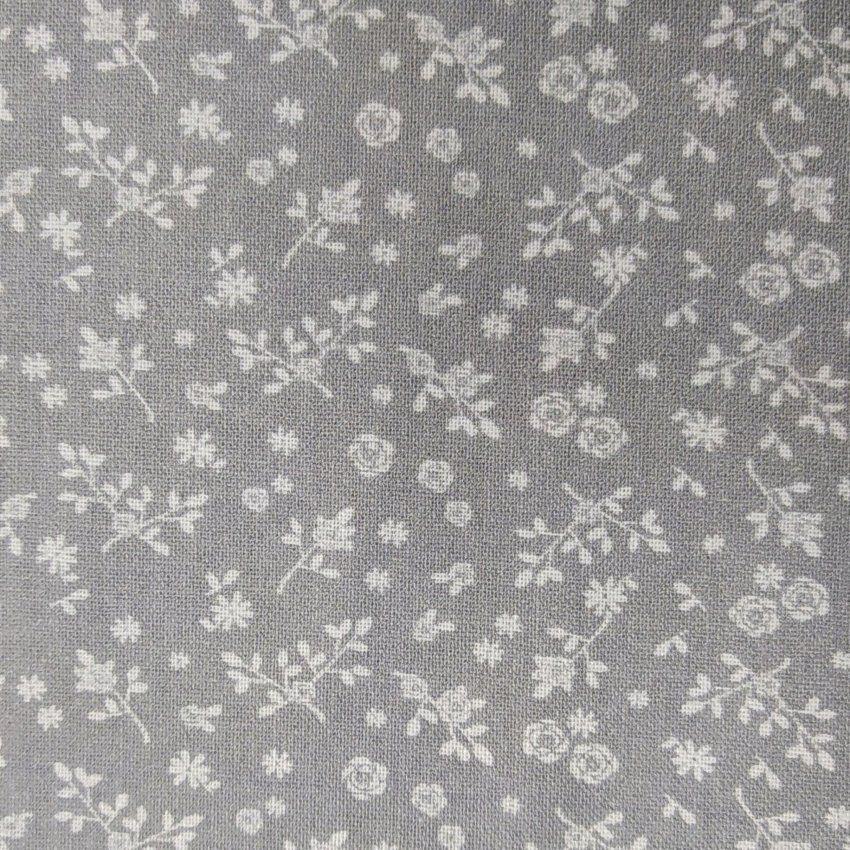 Gris con florecillas blancas