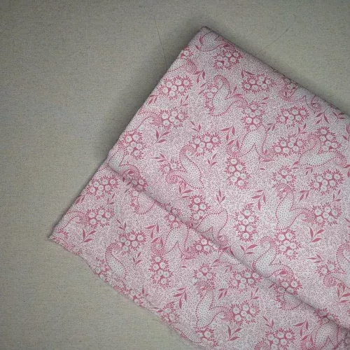 Popelín estampado floral rosa