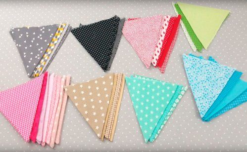 Cómo hacer banderolas de tela